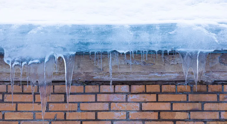 ice and snow damage to roof