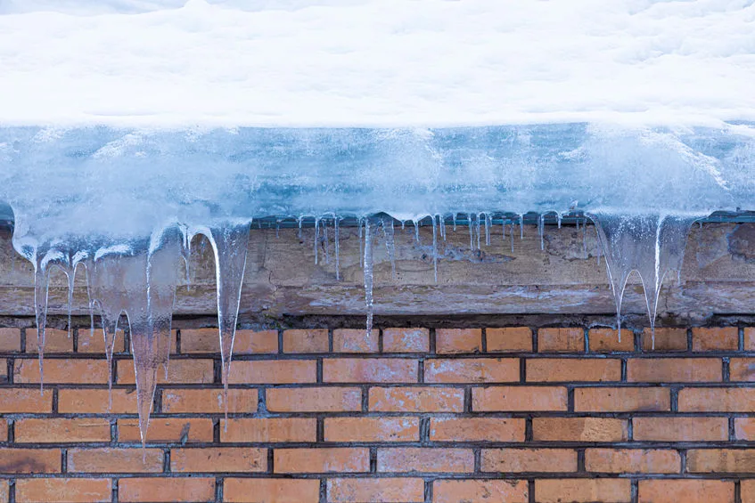 ice and snow damage to roof