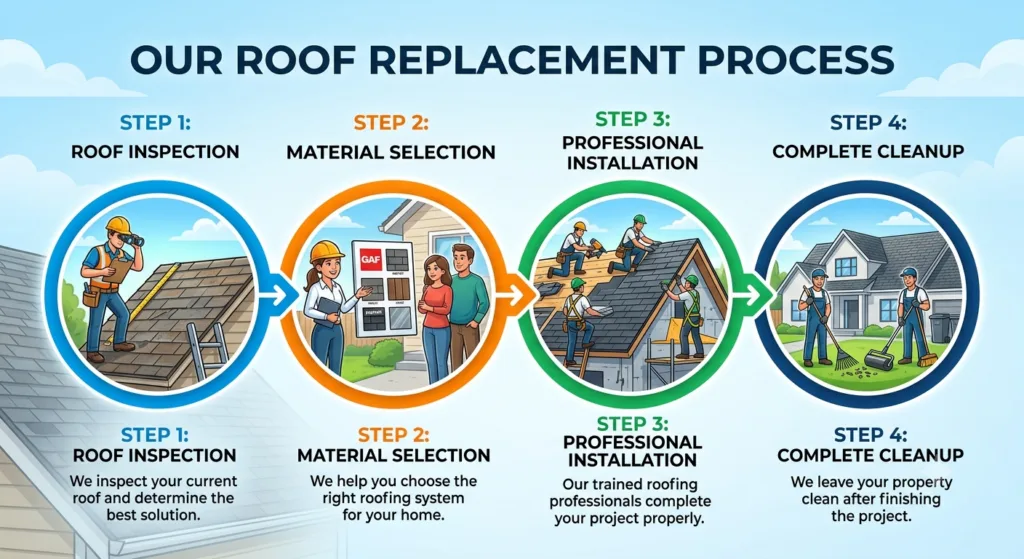 Roof replacement process