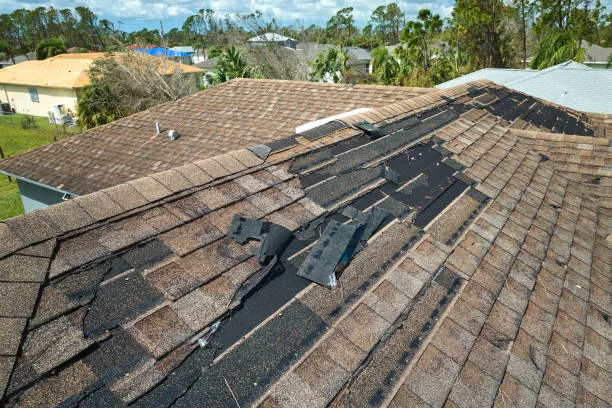 Storm damaged roof in Germantown MD