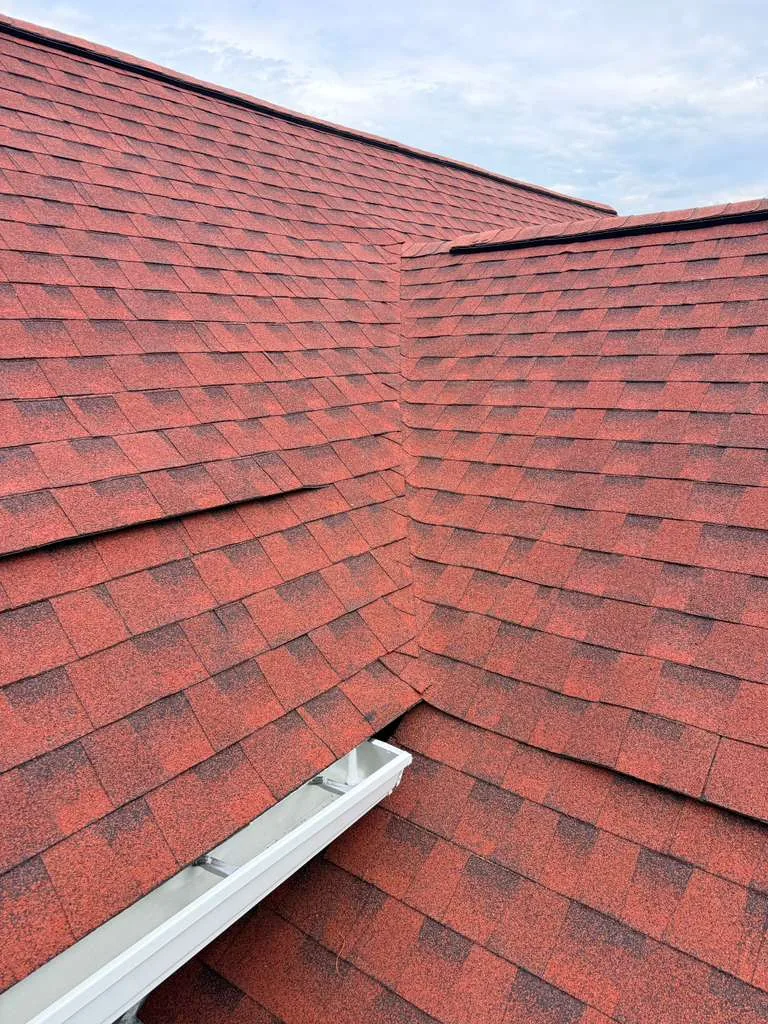 Completed architectural shingle roof on a historic home in Laurel, MD